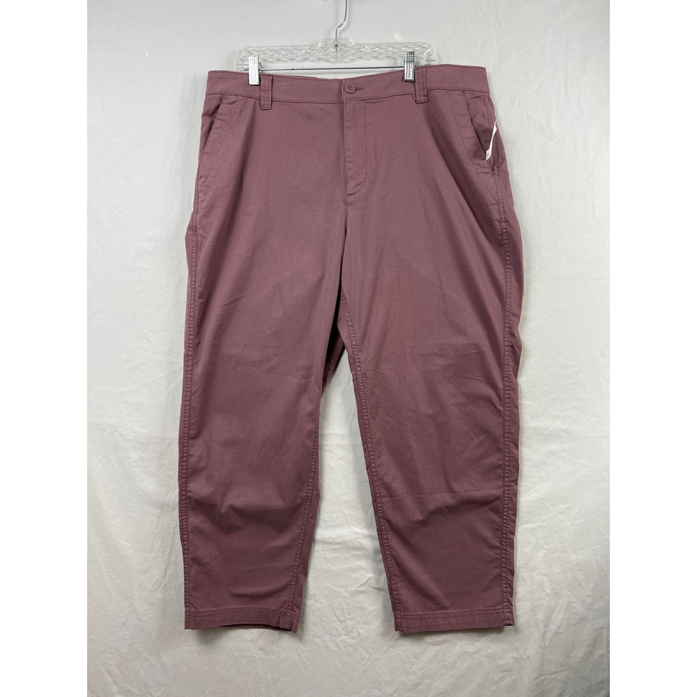 Old Navy OG Chino Pants Women XL Mauve Purple High Rise Straight Leg New